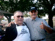 Ed Gantner gives Chef Jim Reske the 'thumbs up' on a great Picnic!